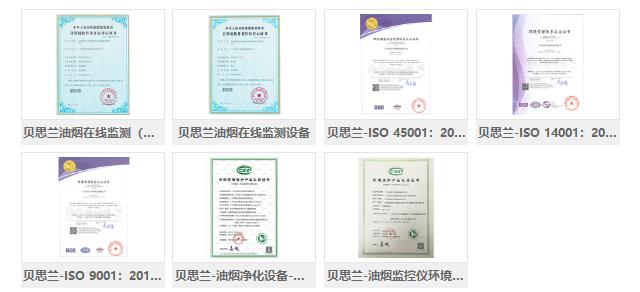 广州贝思兰环保科技有限公司部分资质证书2